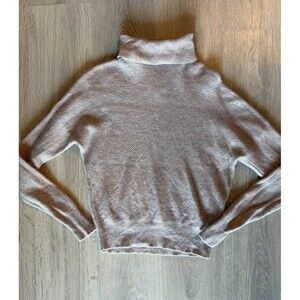 Hudson North Beige 100% Cashmere Turtleneck Sweater - Size S